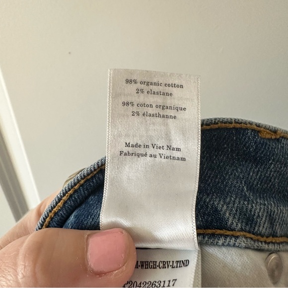 Everlane (28R) The Way High Barrel Medium Wash Denim Blue Organic Cotton Jeans - Picture 14 of 15